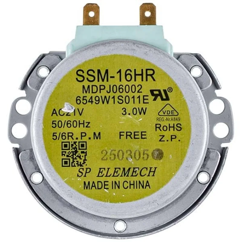 Двигун піддона для НВЧ-печі LG 6549W1S011E SSM-16HR 5/6r/min 21 В 180mA 3 Вт H(шток)=8.5 мм