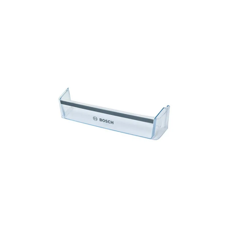 Полиця дверей для пляшок у холодильник Bosch 00665153 495x120mm (з логотипом, прозора)
