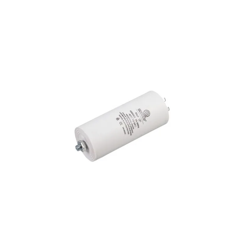 Пусковий конденсатор для пральної машини CBB60 Mondo 60uF 450V CBB60 50x112mm (під гайку, 4 клеми)