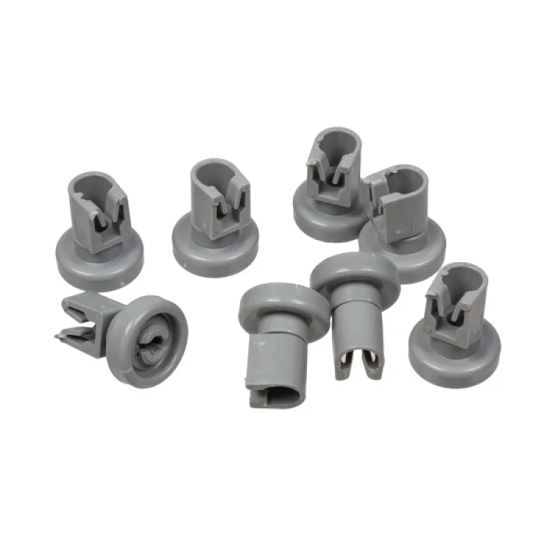 Upper basket wheels for Electrolux, Zanussi and other dishwashers, 8 pcs