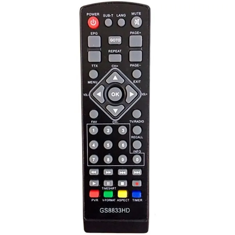 Пульт дистанційного керування для DVB-T2 GOLDSTAR GS8833HD