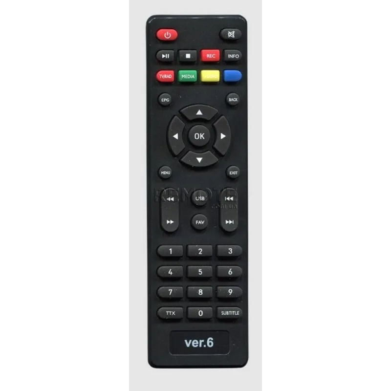 Пульт дистанційного керування для DVB-T2 Oriel ПДУ-6