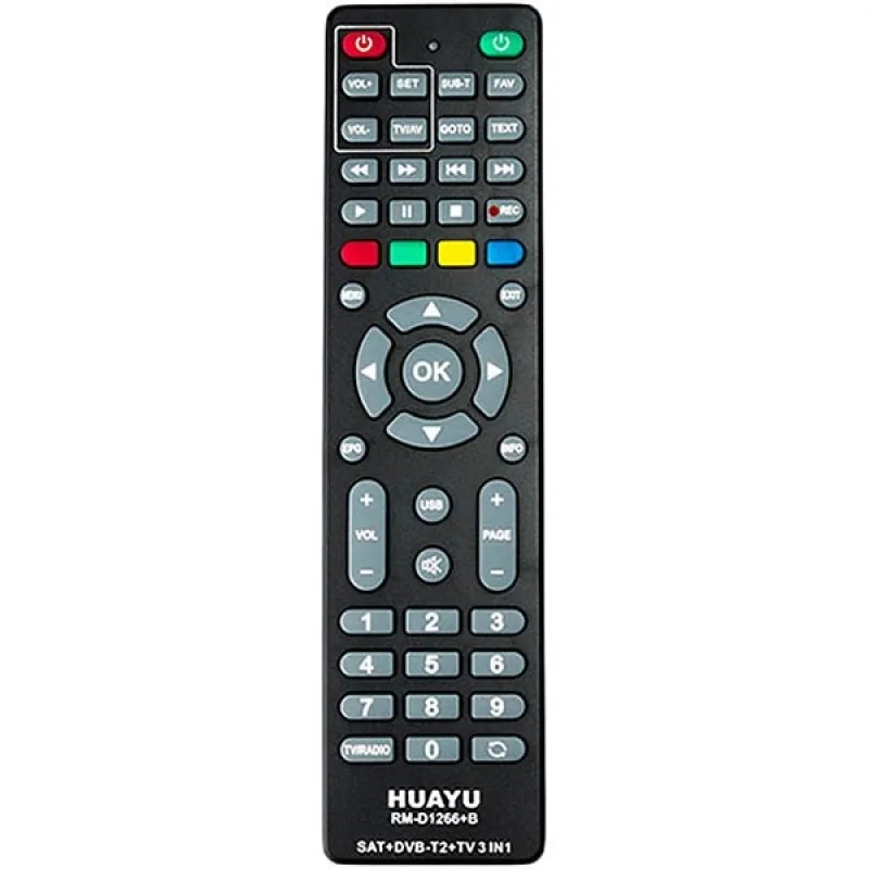 Пульт універсальний для SAT і DVB-T2 тюнеров Huayu RM-D1266+B