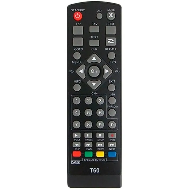 Пульт дистанційного управління для DVB-T2 Selenga T60, T40
