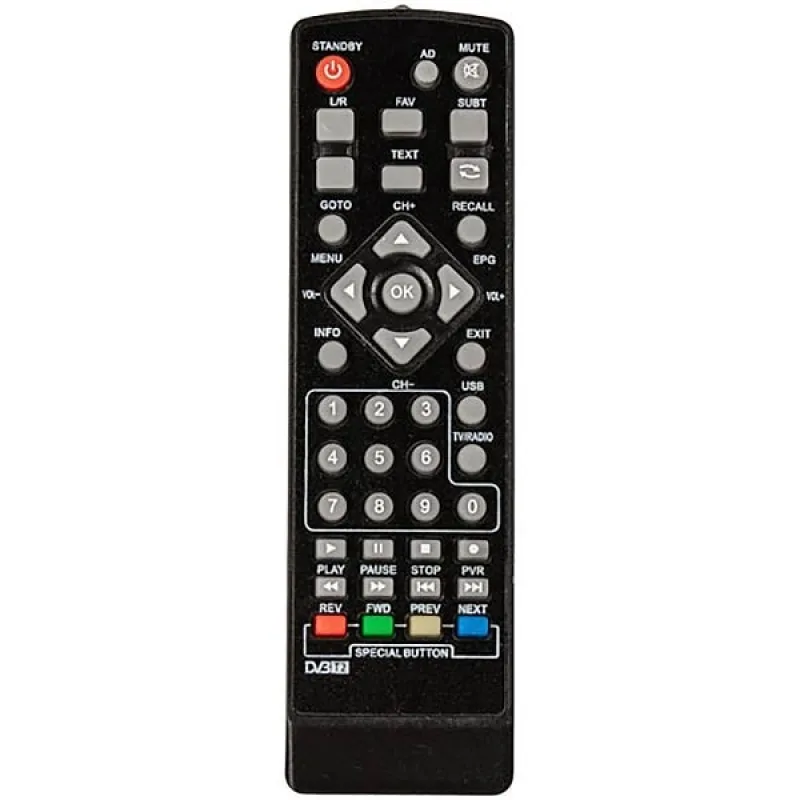 Пульт дистанційного керування для DVB-T2 Tiger T2