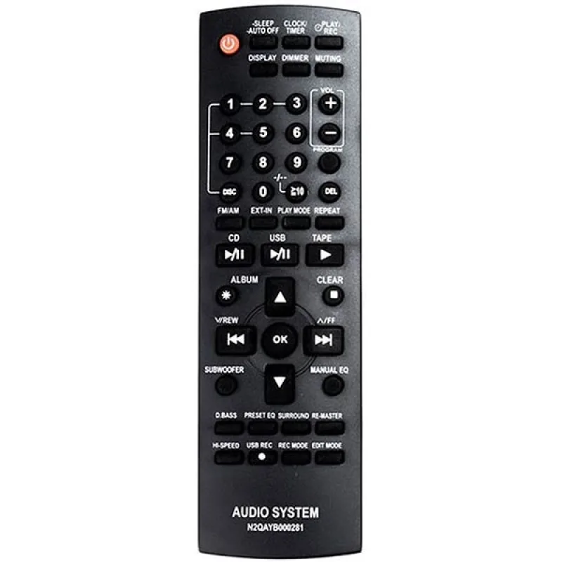 Пульт дистанційного керування для музикального центра Panasonic N2QAYB000281