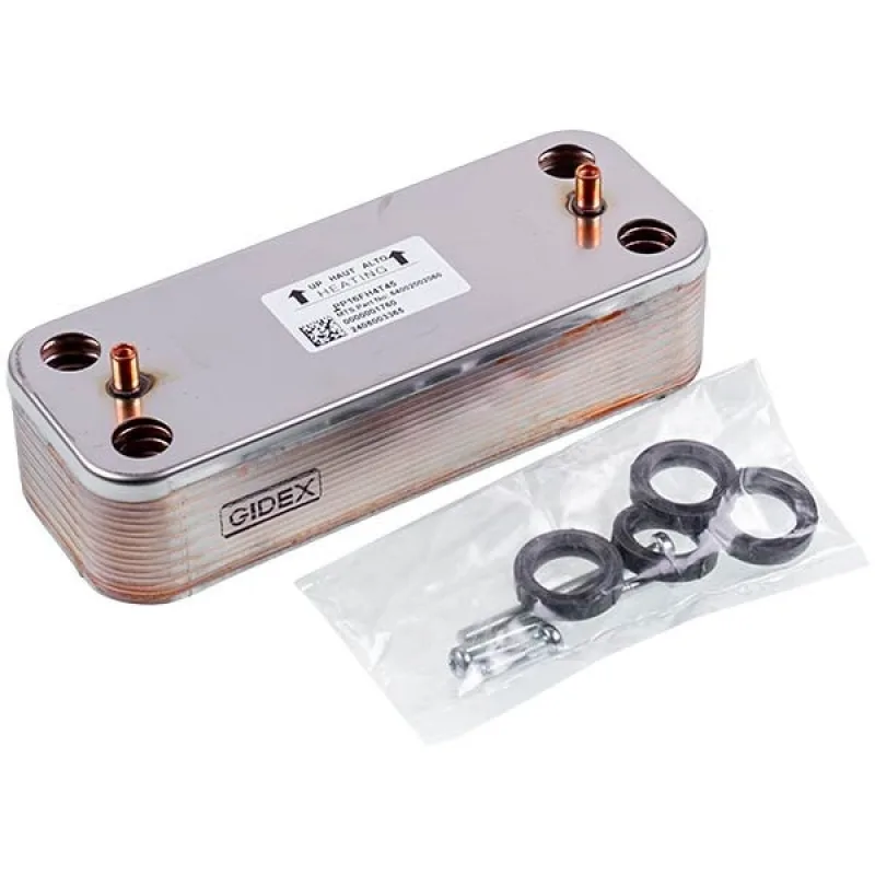 Secondary plate heat exchanger for gas boiler Ariston 65104333