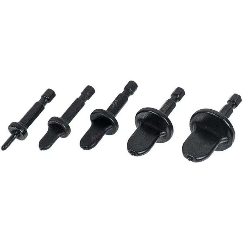 Drill bit set for pipe flaring from 6 to 19 mm
