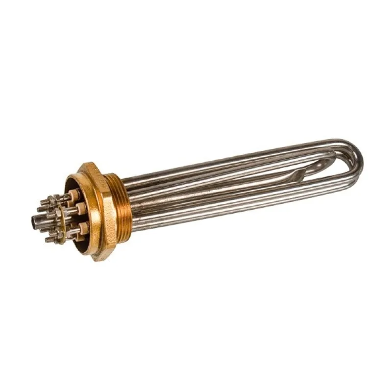 Блок тенів 2,5 кВт 220V (нержавіюча сталь) L=185mm гайка 1 1/2" (48mm) для електричного котла SANAL