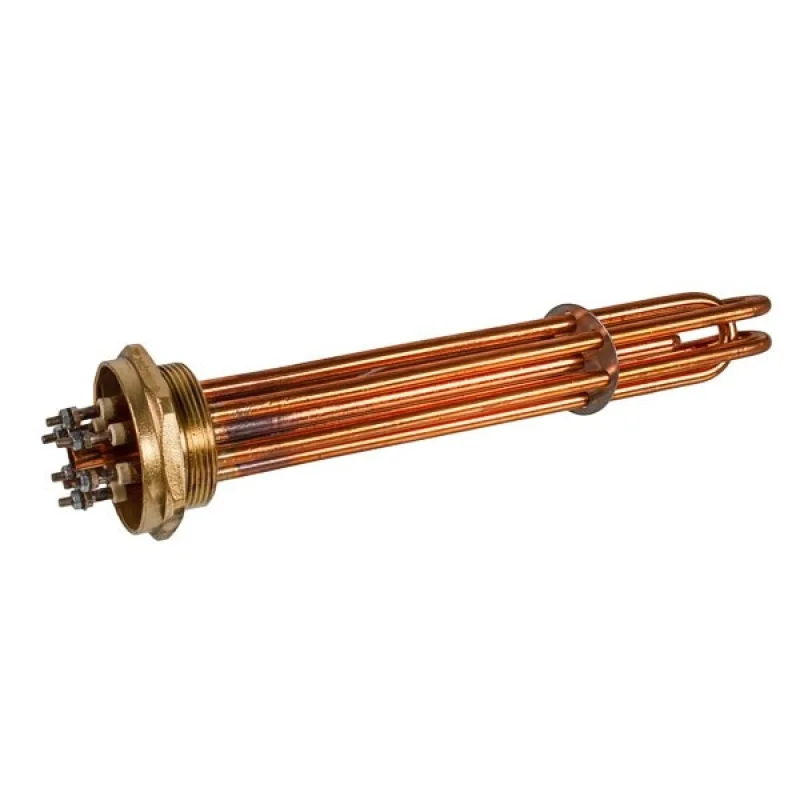 Блок тенів 4,5 кВт 220V мідний L=280mm гайка 2" для електричного котла Balcik