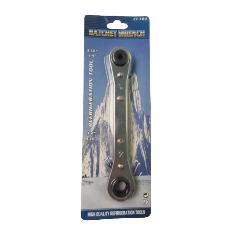 Refrigeration ratchet wrench CT-123-L, 1/4, 3/16, 9/16, 1/2 inch