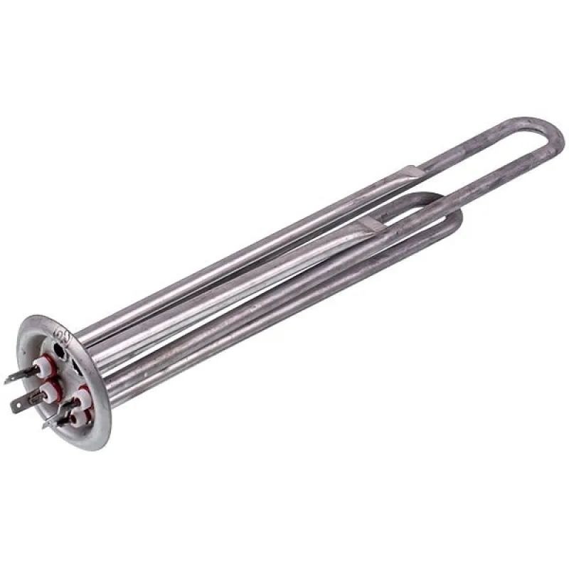 Тен для бойлера під анод 2000W (нержавіюча сталь) L=310mm фланець 64mm, анод M4 Kawai