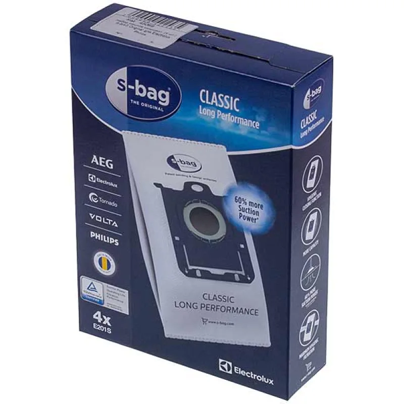 Набір мішків S-BAG E201S для пилососа Electrolux, AEG, Philips, 4 шт