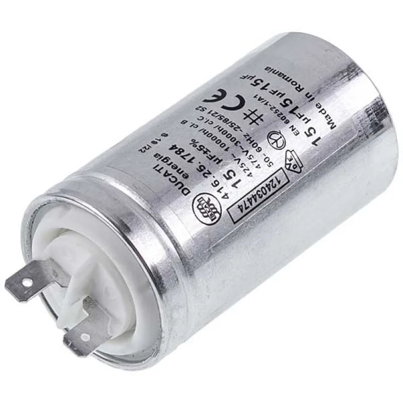 Конденсатор для сушіння пральної машини AEG 1240344745 Ducati 15uF 425V 71x40mm (2 клеми)