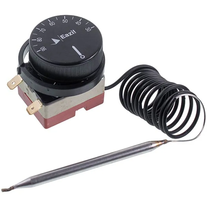 Термостат для бойлера WHD90E 16A 220V L=1000mm Tmax = 90°C + ручка керування (2 клеми)