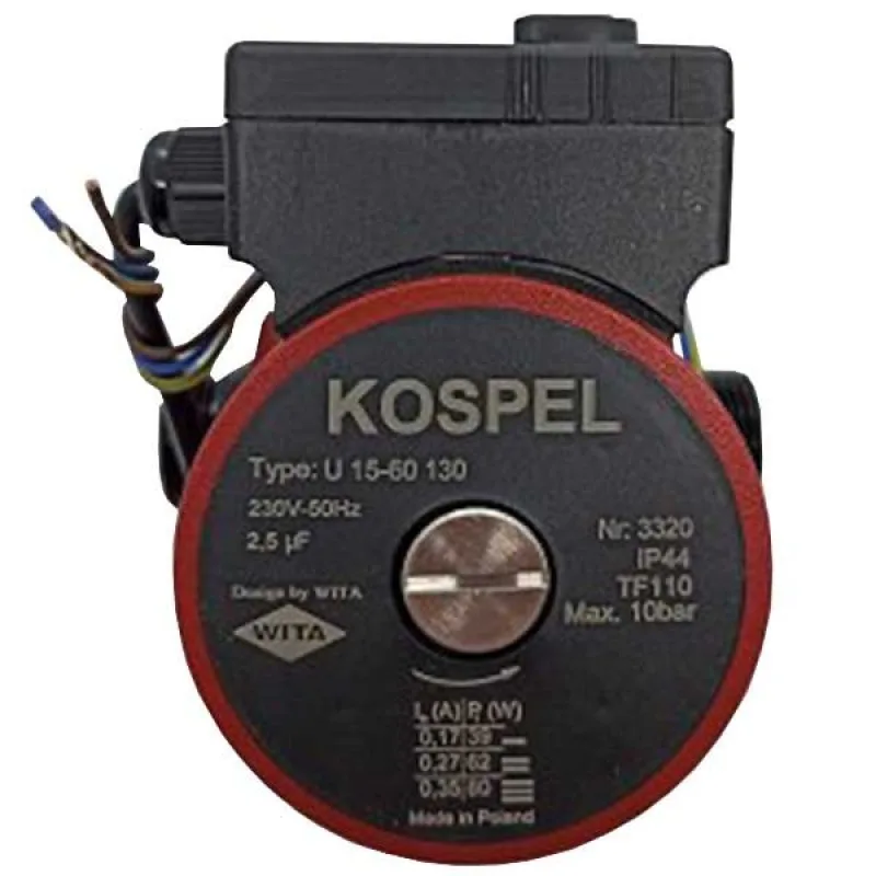 Насос циркуляційний у зборі 15-60 130 для електричного котла Kospel ЕКСО.L/R, L1/R1, L2/R2, Hi-Therm HIT 4-24 кВт 01246