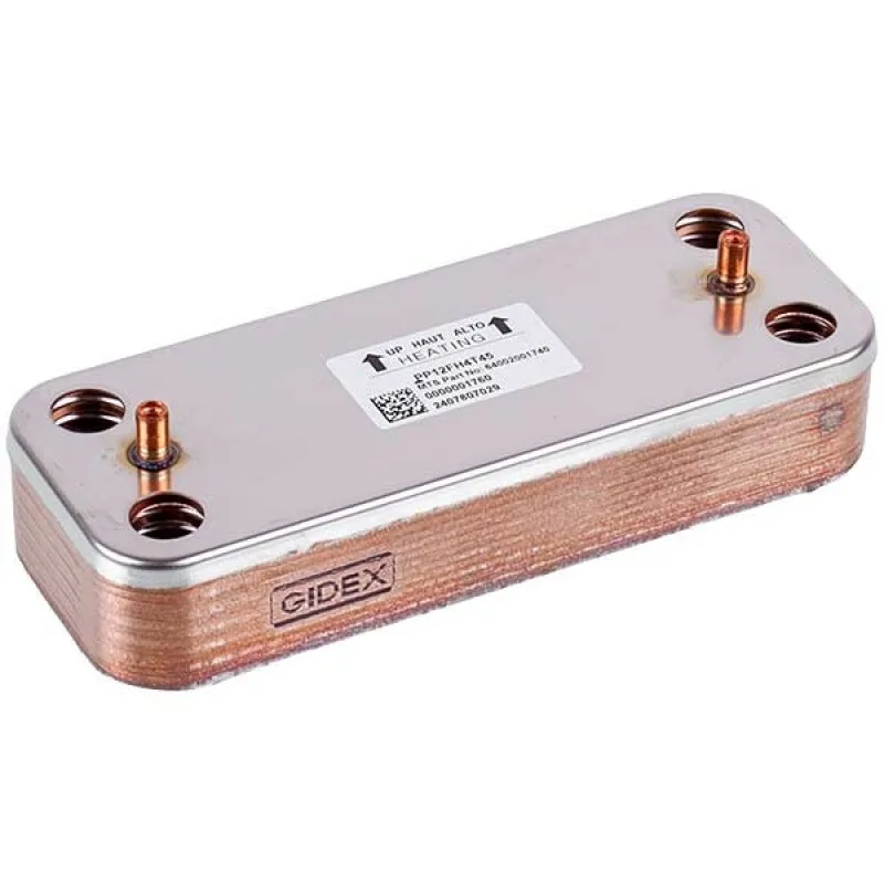 DHW heat exchanger 12 plates for Ariston/Chaffoteaux gas boiler