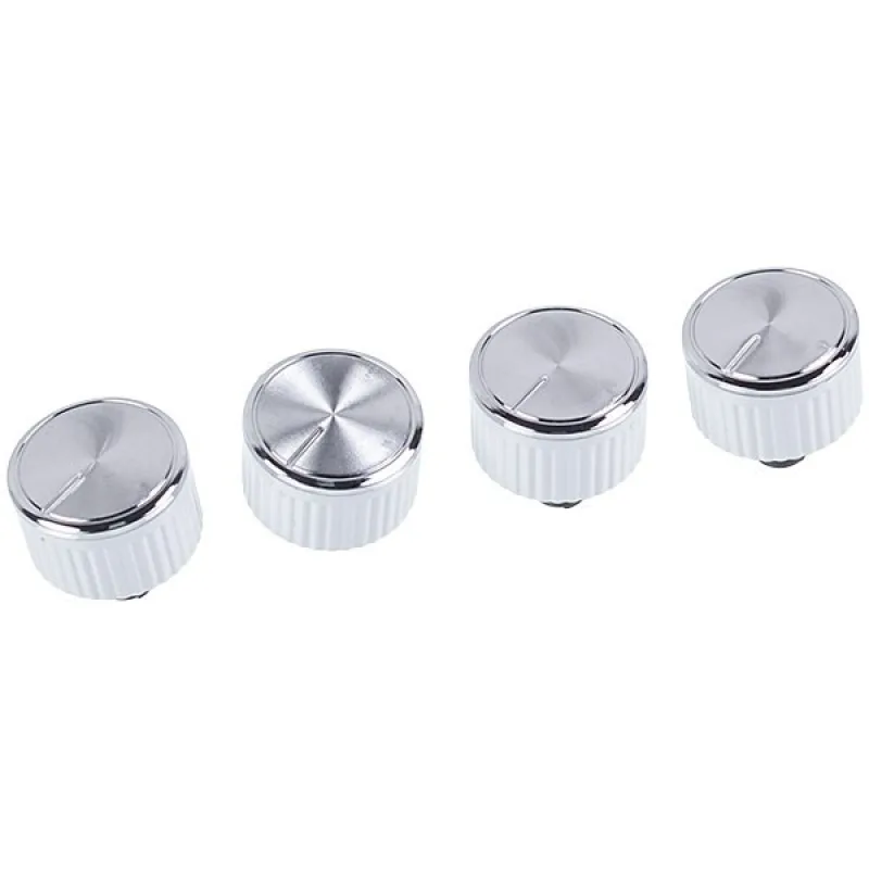 Universal cooker control knobs, 4 pcs, silver