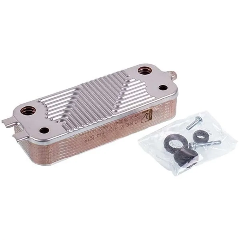 Теплообмінник ГВП 16 пластин для котла Buderus U072, Bosch Gas 6000 87186446250