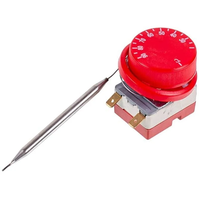 Universal water heater thermostat 16 A, 550 mm, 90 °C, 2 terminals