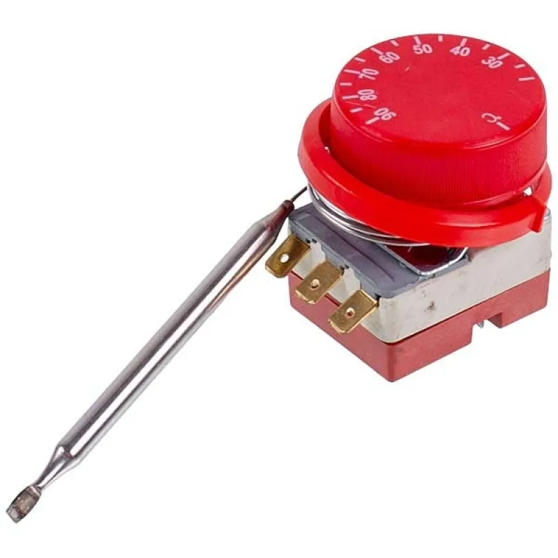 Universal water heater thermostat 16 A, 550 mm, 90 °C, 3 terminals