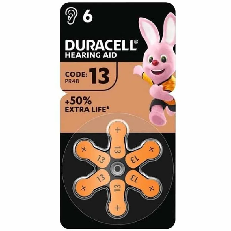 Батарейка Duracell Hearing Aid 13 (PR48) 1.45V блістер 6 шт.