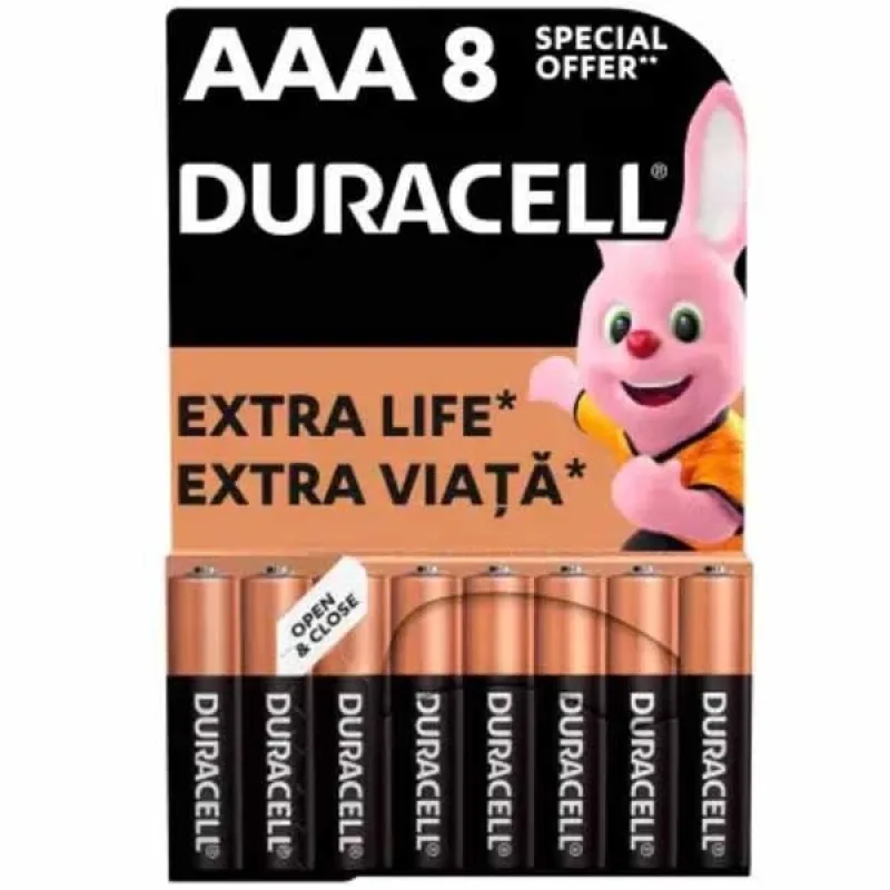 Батарейка Duracell AAA (LR3/MX2400) 1.5V блістер 8 шт.