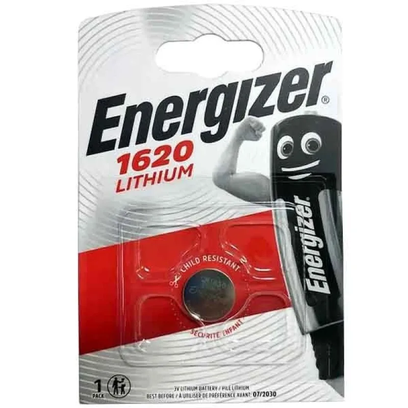 Батарейка Energizer 1620 (CR1620) Lithium 3V блістер 1 шт.