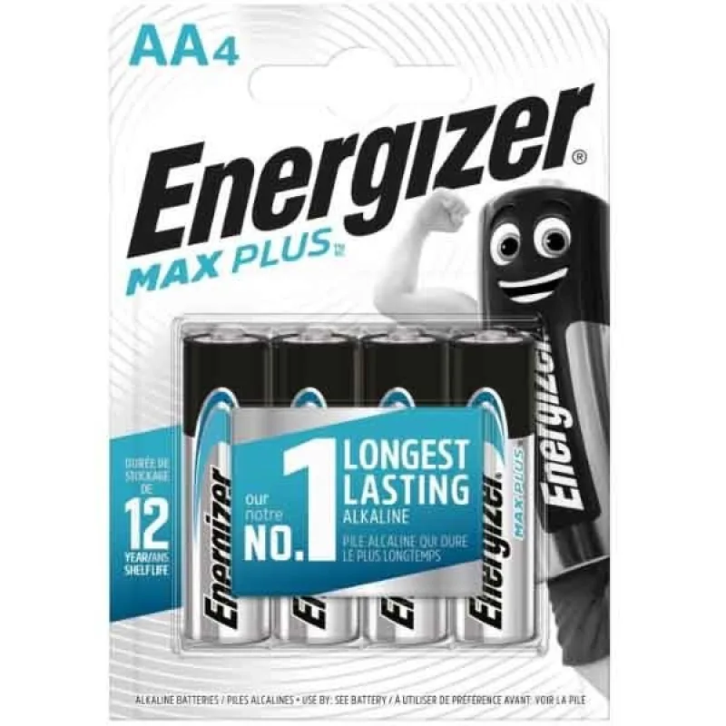 Батарейка Energizer AA (AA-LR6) Max Plus Alkaline 1.5V блістер 4 шт.
