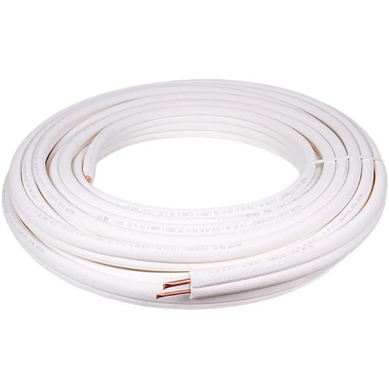 Труба мідна в ізоляції спарка 1/4&apos&apos + 3/8&apos&apos (бухта 25 м) Halcor (продаж кратно бухті)