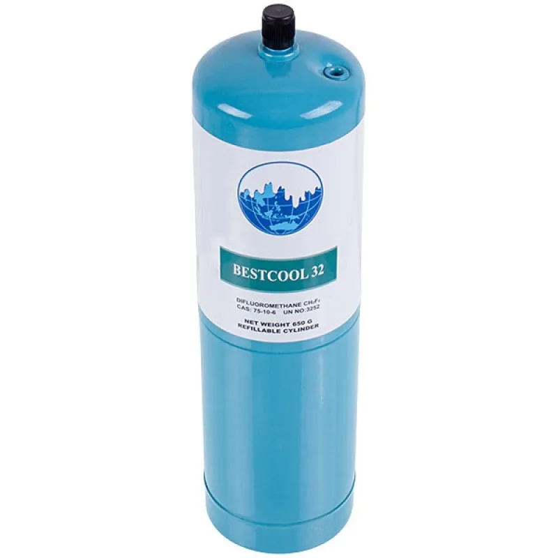 Фреон Bestcool R32 0,65kg під клапан Шредера (різьба 1/4&apos&apos) (Холодоагент R32, Хладон-32, Фреон 32, ДФУ-R32, HFC-32)
