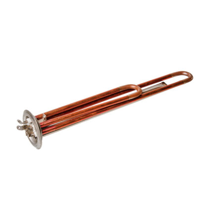 Тэн для бойлера 2000W (медный) L=310mm фланец 64mm, 2 труб. под датчик, анод M4 Thermowatt Thermex