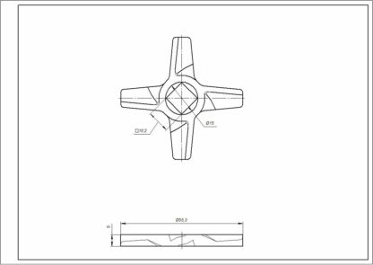 Набір ножів ZMMA028X NR8 (2 шт) для м&aposясорубки Zelmer  Bosch - Зображення 2