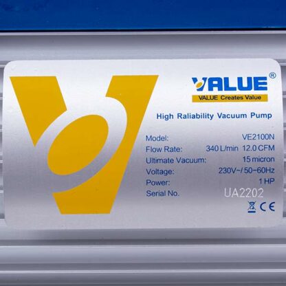 Вакуумний насос Value VE-2100 (2 ступ./283 л/хв.) - Зображення 2