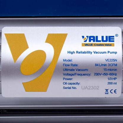 Вакумний насос Value VE-225 (2 ступ./70 літ/хв.) - Зображення 2