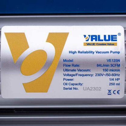 Вакумний насос Value VE-125 (1 ступ., 70 літ/хв.) - Зображення 2