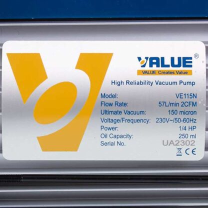 Вакуумний насос Value VE-115 (1 ступ./57 л/хв.) - Зображення 2