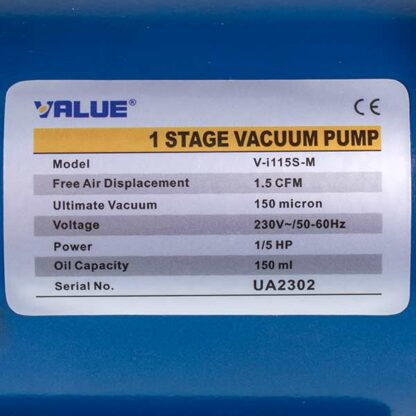 Вакуумний насос Value VI 115 S-M (1 ступ./51 л/хв.) - Зображення 2