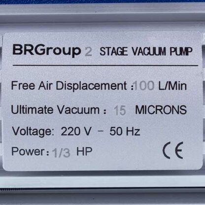 Вакуумний насос BRGroup VP-100-2-VS (2 ступ. 100 л/хв.) - Зображення 2